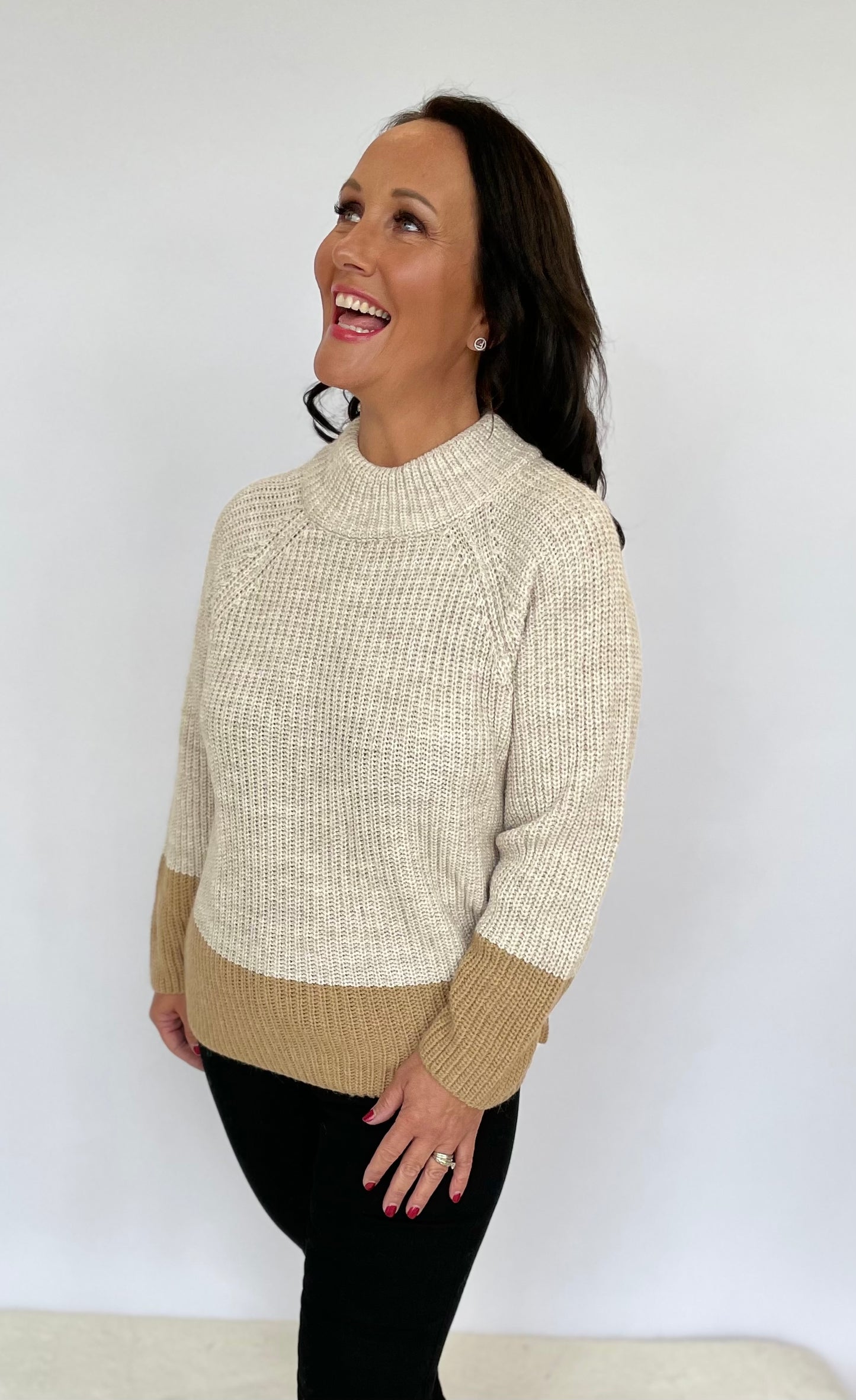 Pia B Italian heavy camel jumper