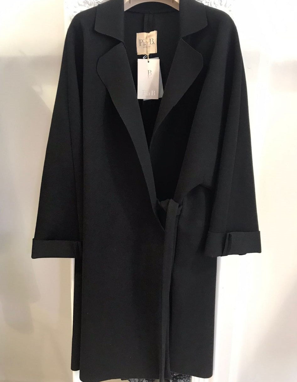 PIA B WOOL WRAP COAT