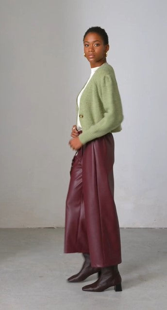 PIA B PU SHIRT CROP TROUSERS