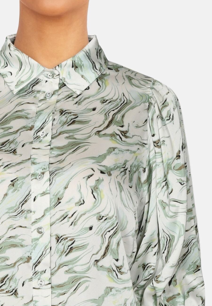 Danish mint wave blouse
