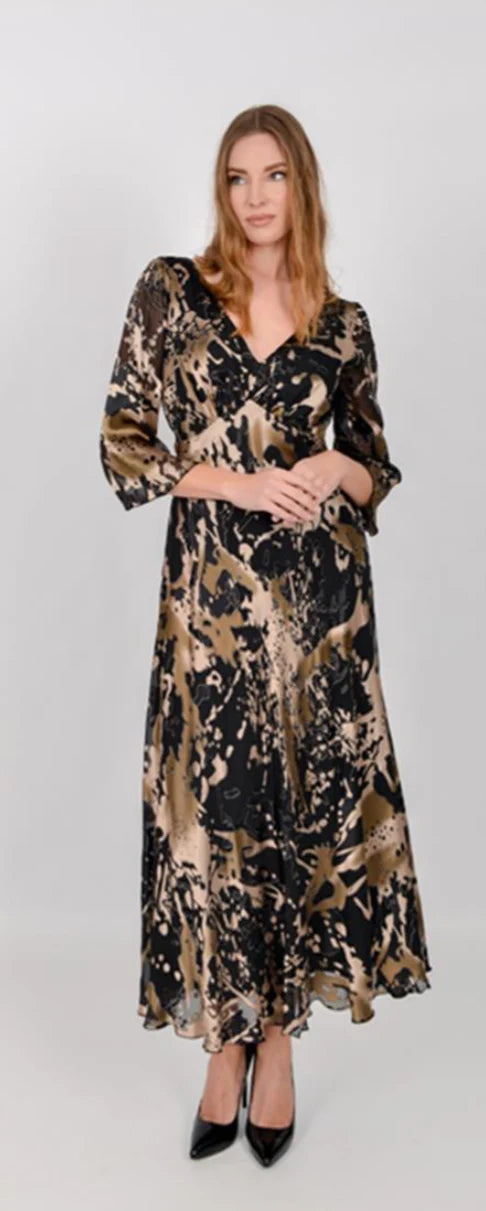 Black and gold dress