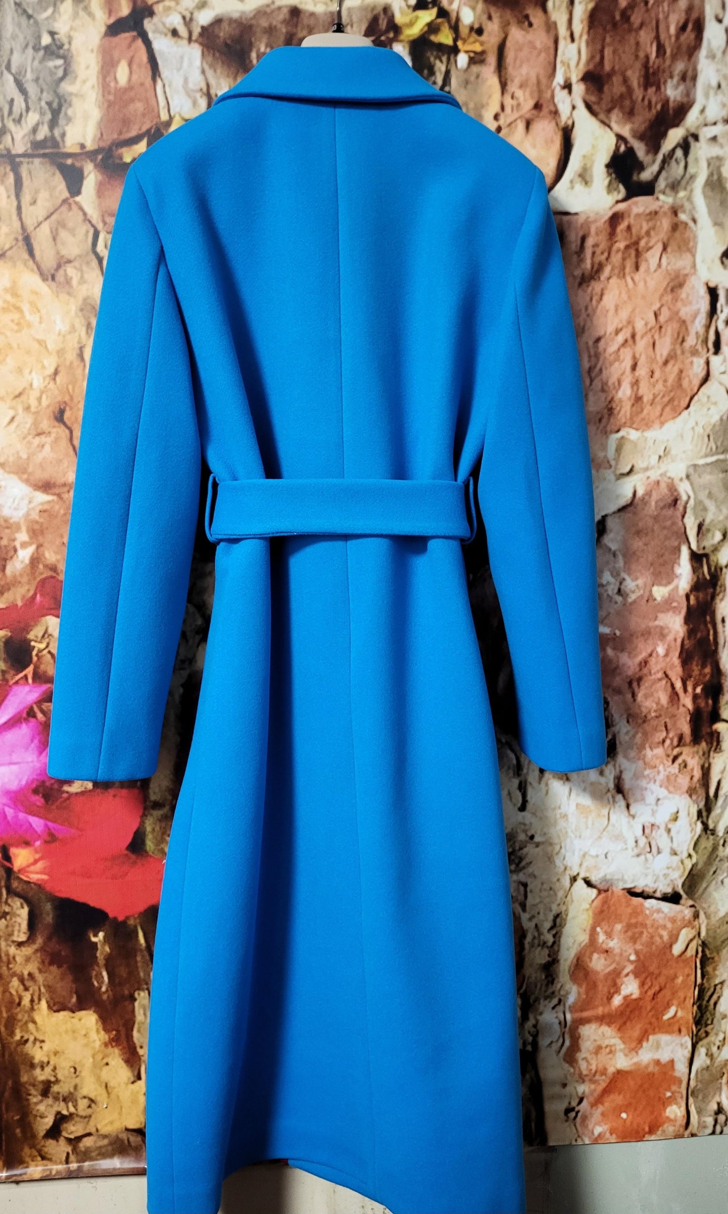 Pia B Concept Puffo Blue  belted coat