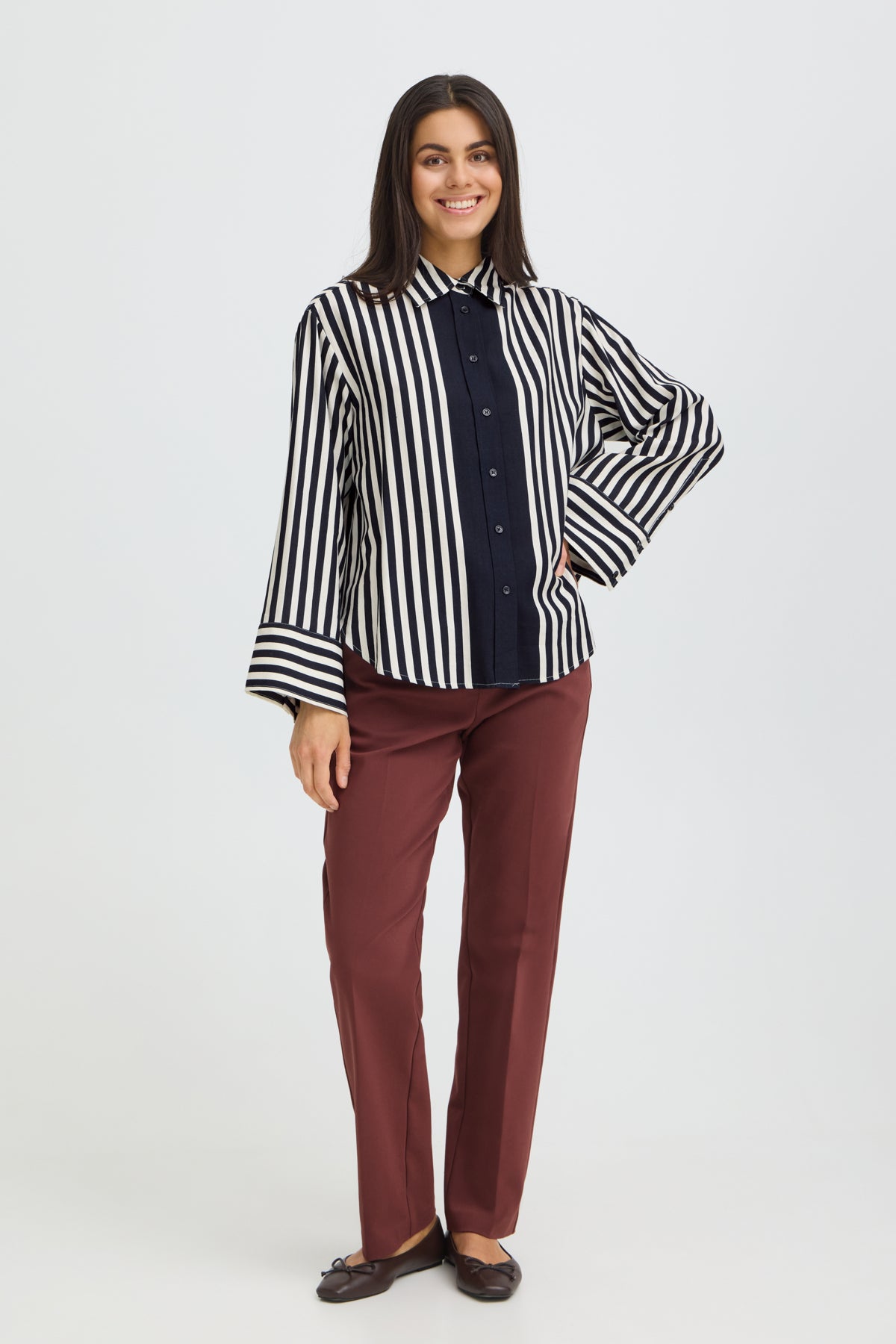 Fransa Brown raisin trousers