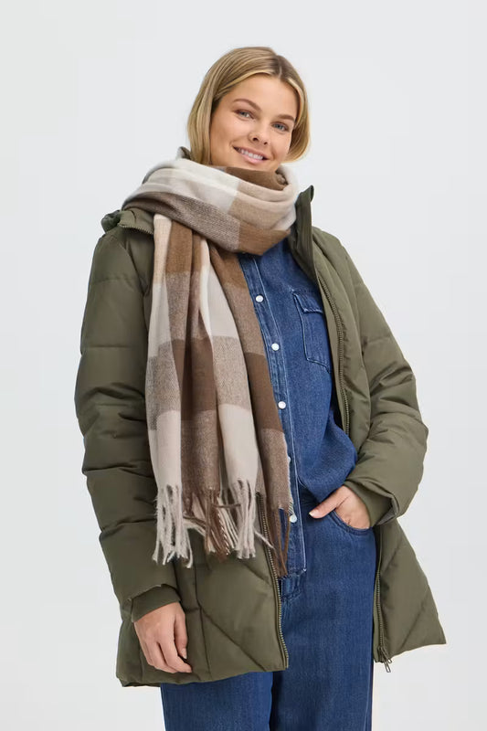 Check square scarf