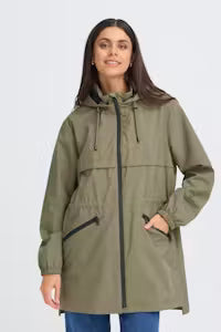 Fransa Olive green rain jacket