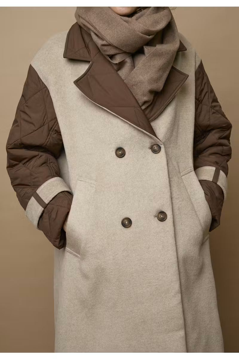 Cream and coffee Fransa coat