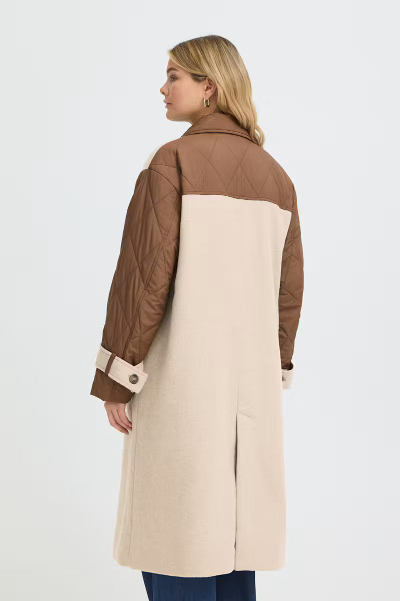 Cream and coffee Fransa coat
