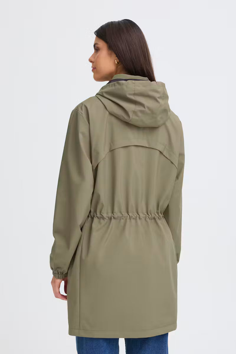 Fransa Olive green rain jacket