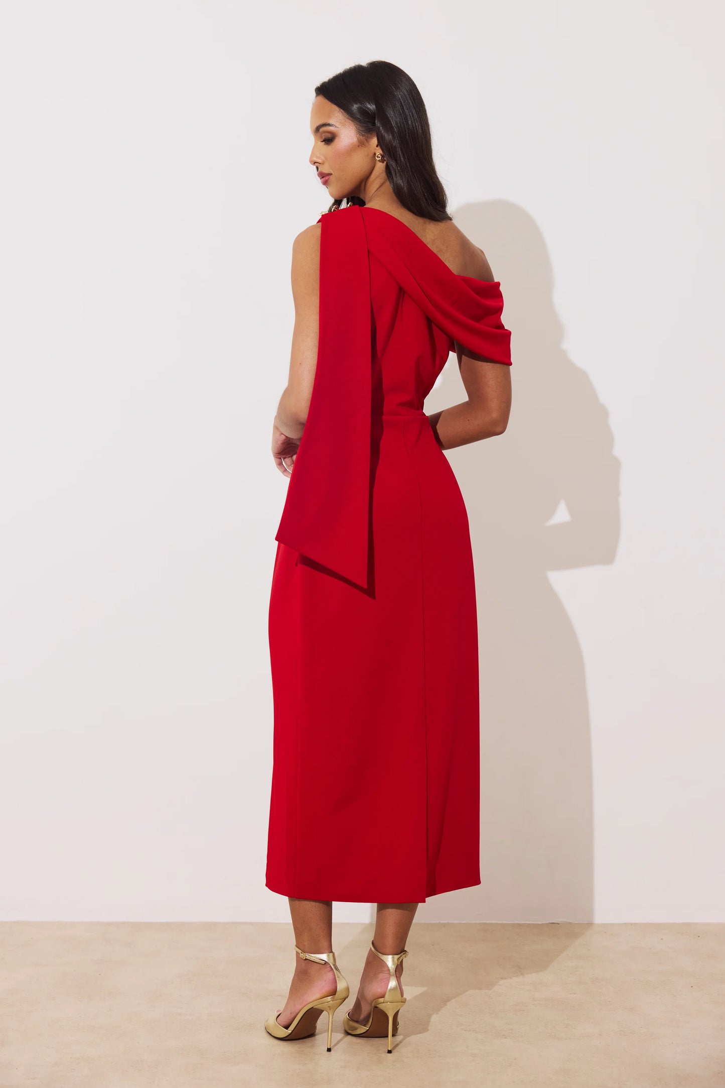 Eleni Drape Midi Dress