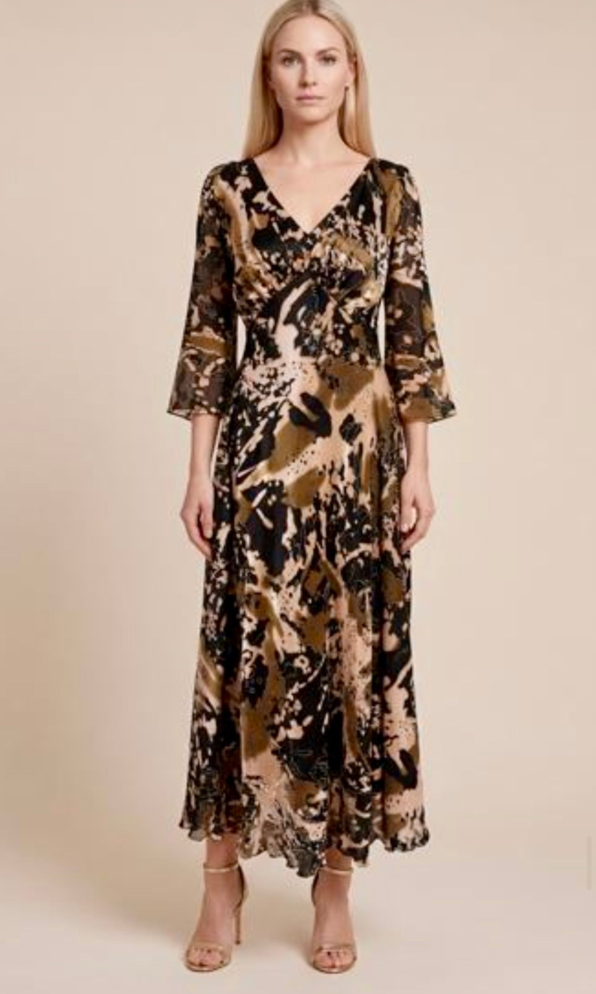 Black and gold dress