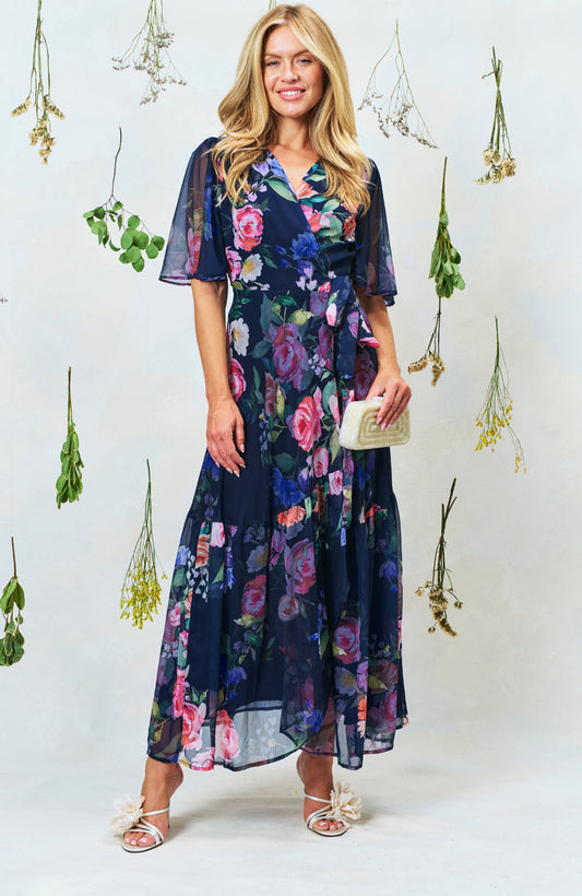 Ayeme Navy floral dress