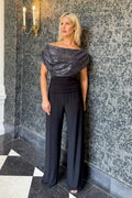 Carbon jumpsuit in gunmetal