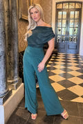 Carbon jumpsuit in forest green