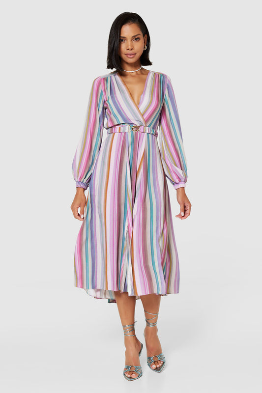 Closet London Pink Stripe Wrap