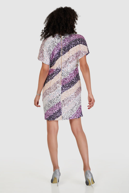 Closet London gold sequins wrap dress