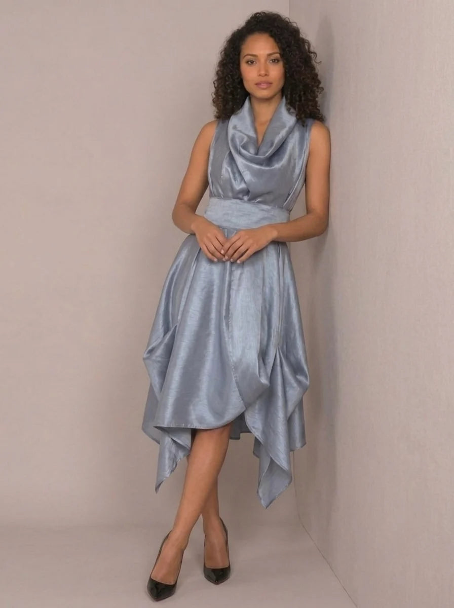 Silver drape Jolaby dress