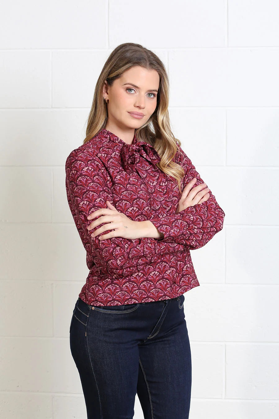 Rant & Rave Isabella Blouse Burgundy Reef
