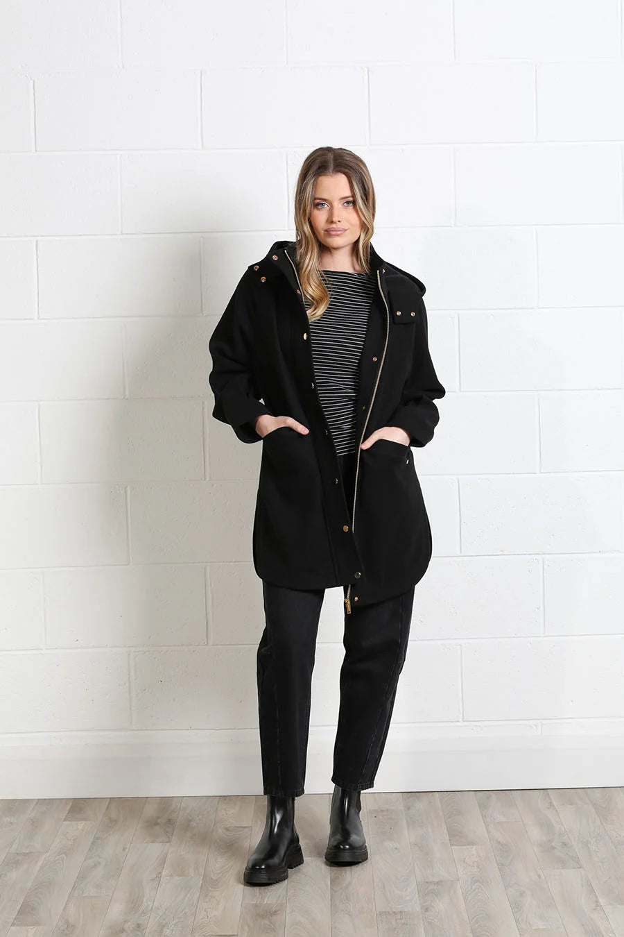 Rant and Rave Joanna Coat Black