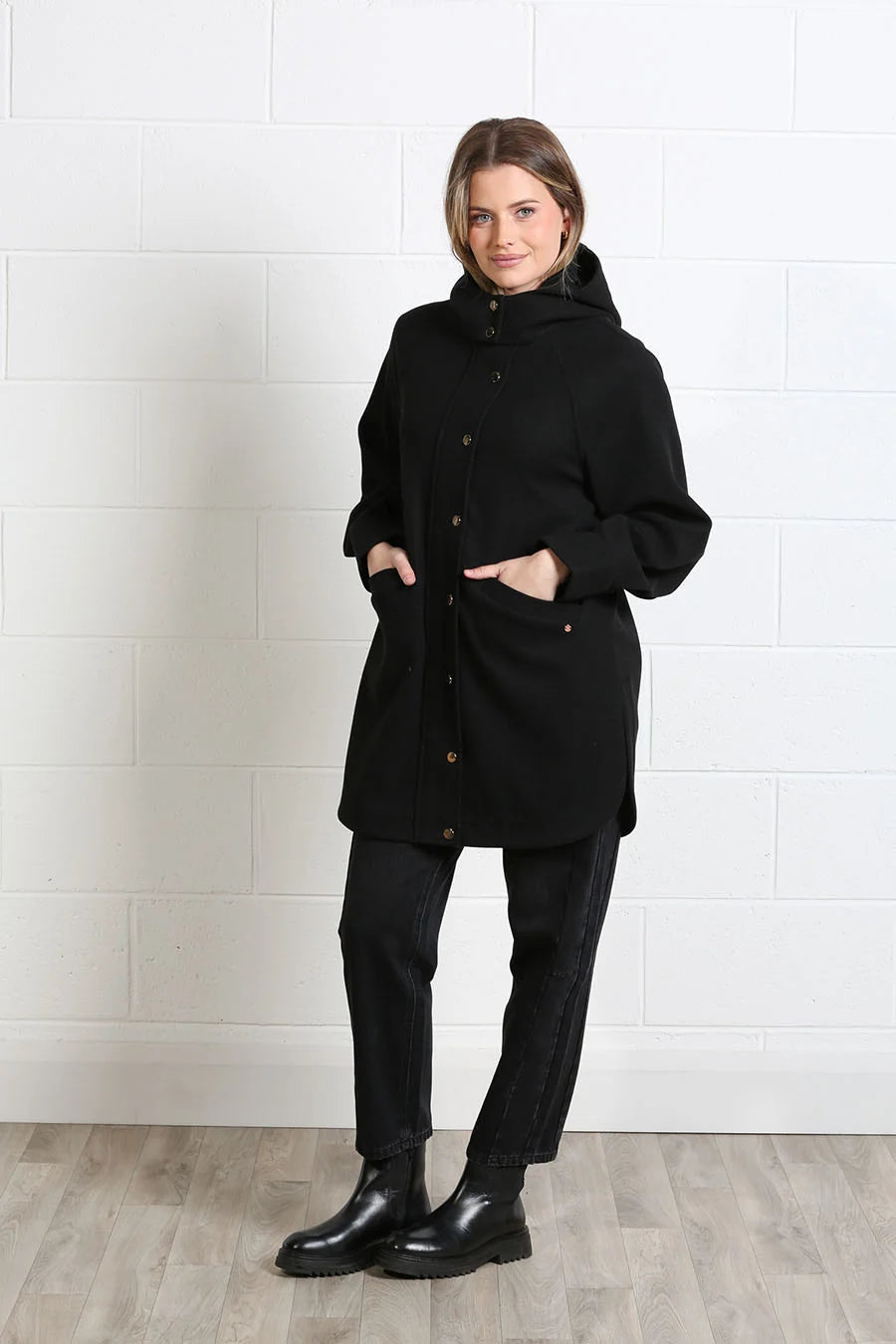 Rant and Rave Joanna Coat Black