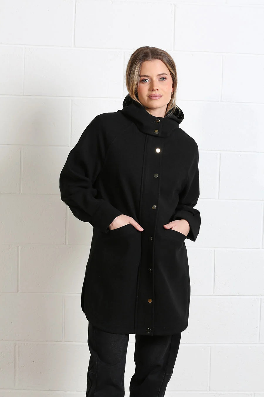 Rant and Rave Joanna Coat Black