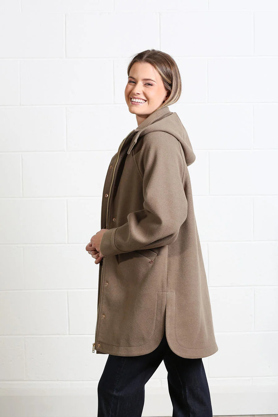 Rant and Rave Joanna coat in Moss