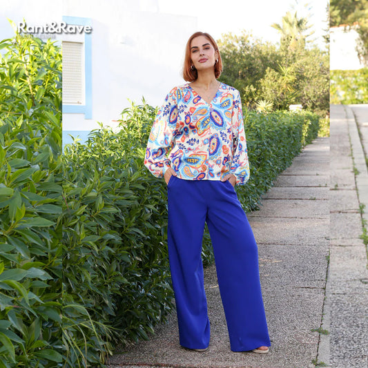 Blue Josie trousers short leg