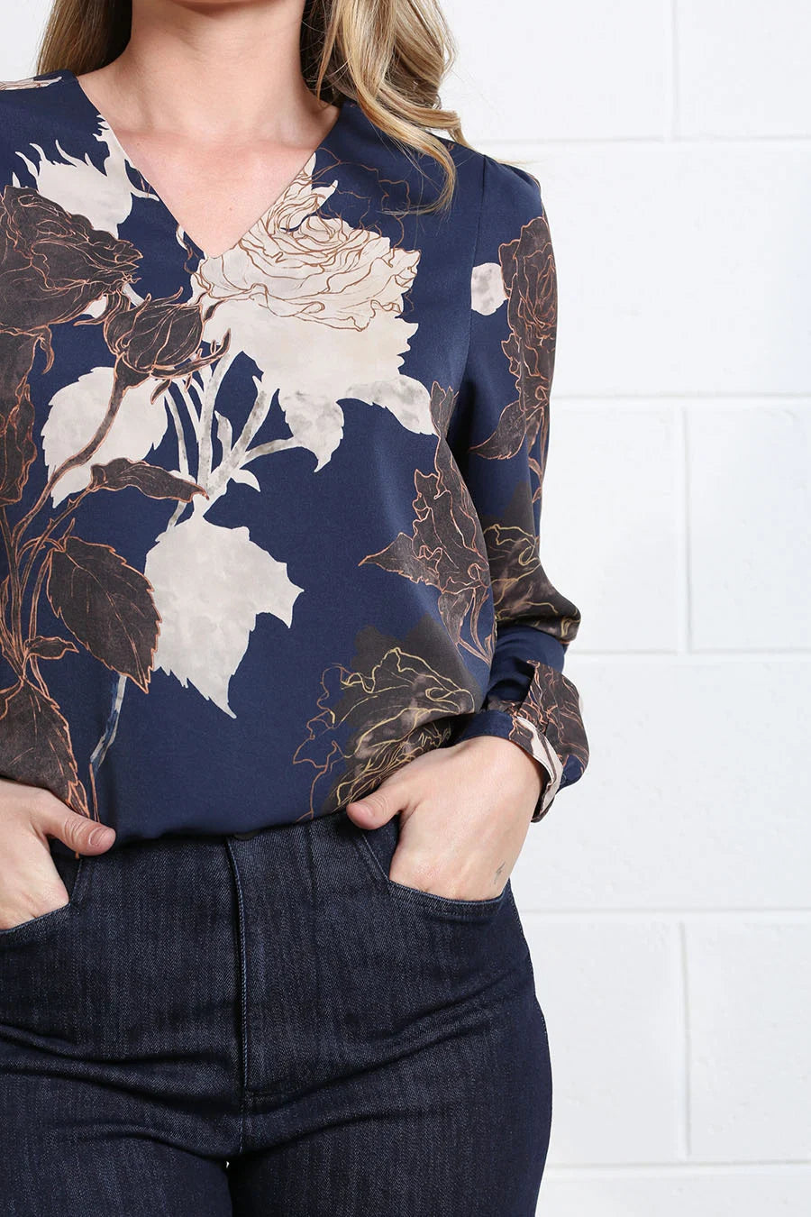 Rant & Rave Mia Blouse Blue floral blouse
