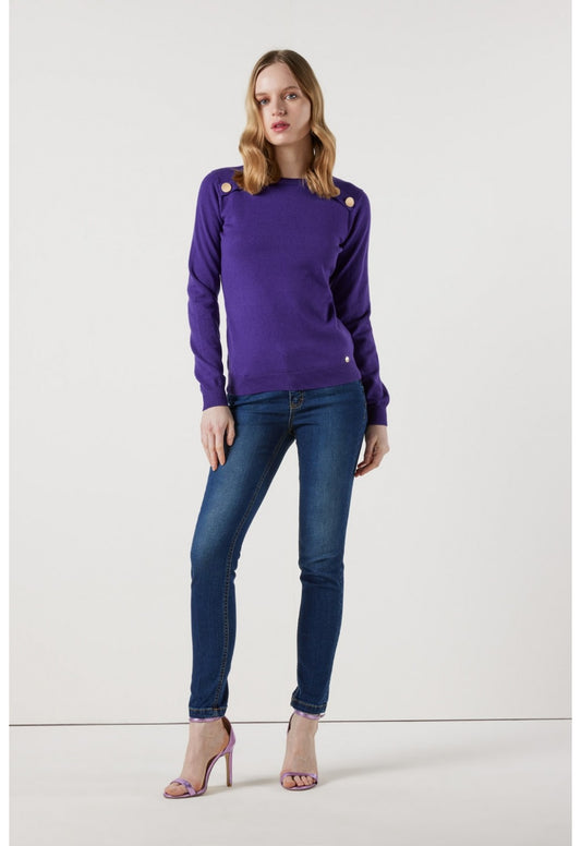 Fly Girl Italia purple sweater