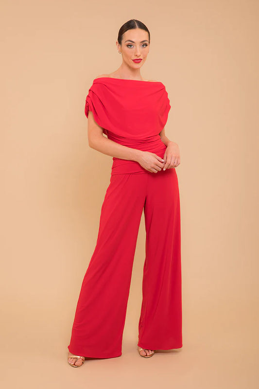 Atom Label Carbon jumpsuit Red