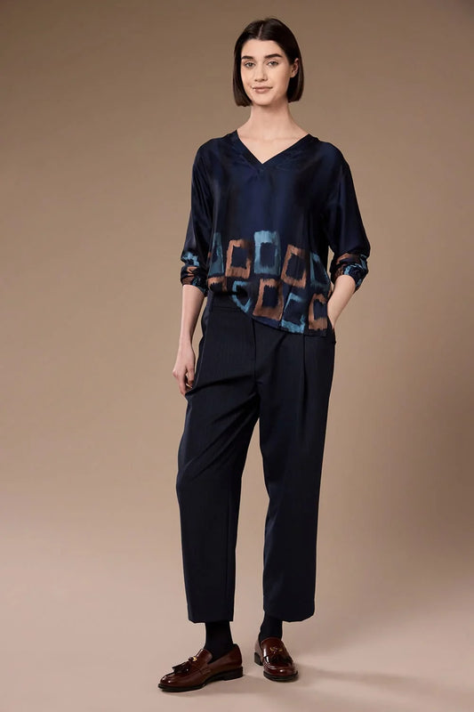 Peruzzi Blurred Square printed top