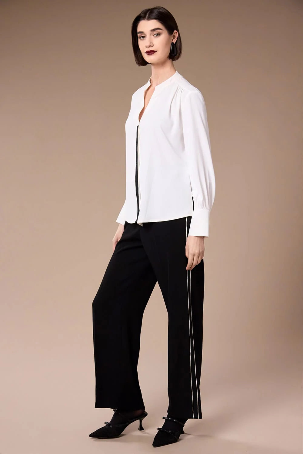 Peruzzi cocktail trim blouse