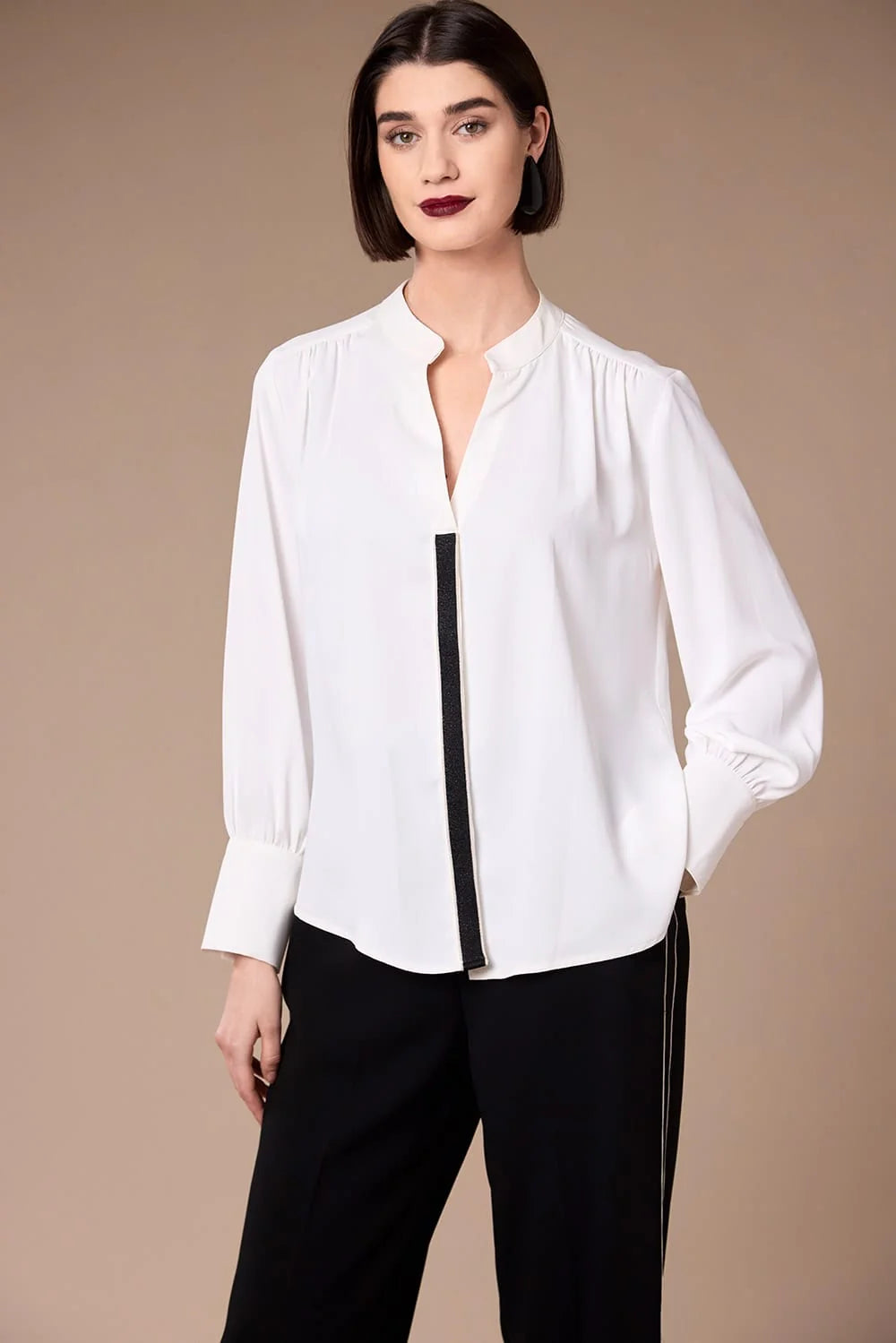 Peruzzi cocktail trim blouse