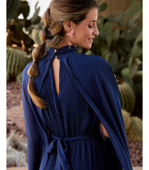 Navy cape dress