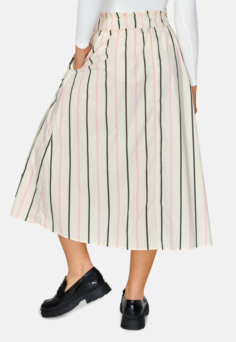 Danish cream & pink long skirt