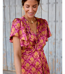 Nicollette Neckline floral dress