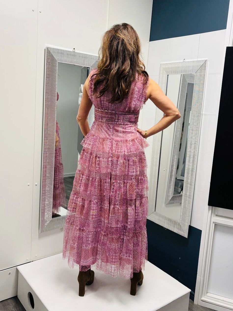 Pink Goa Goa tiered dress