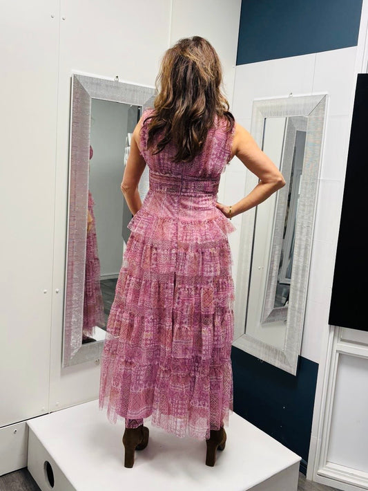 Pink Goa Goa tiered dress