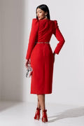 Vivienne Feather dress in red