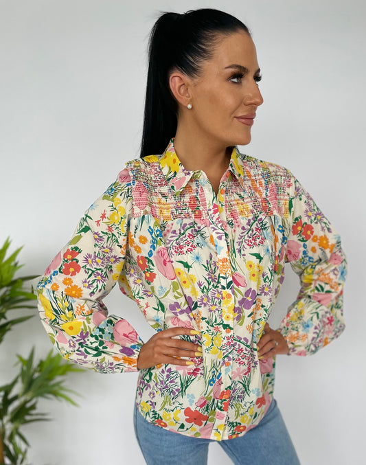 love & divine Floral Print Blouse