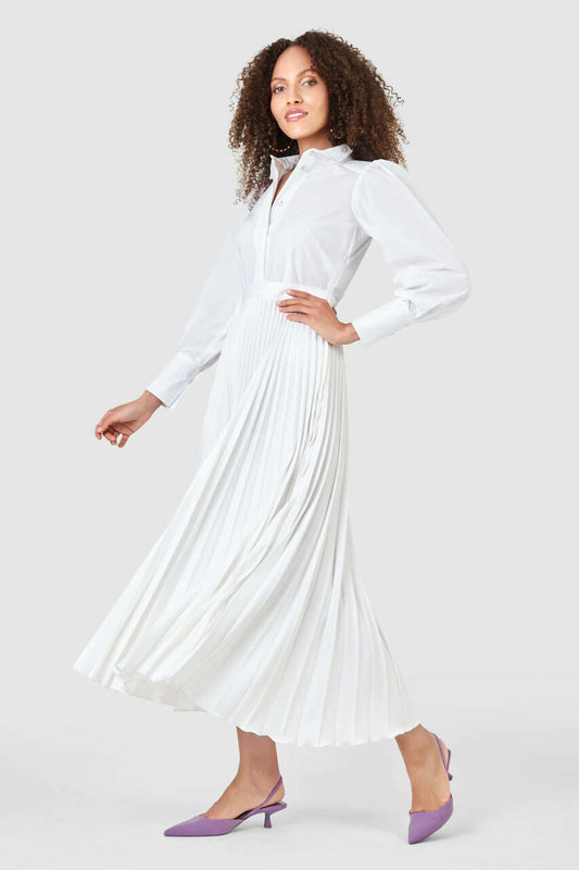 Closet London White Pleated skirt dress