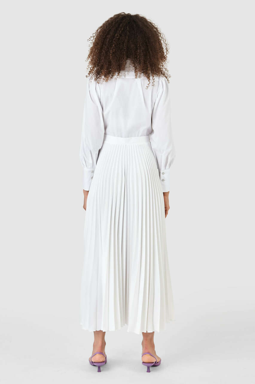 Closet London White Pleated skirt dress