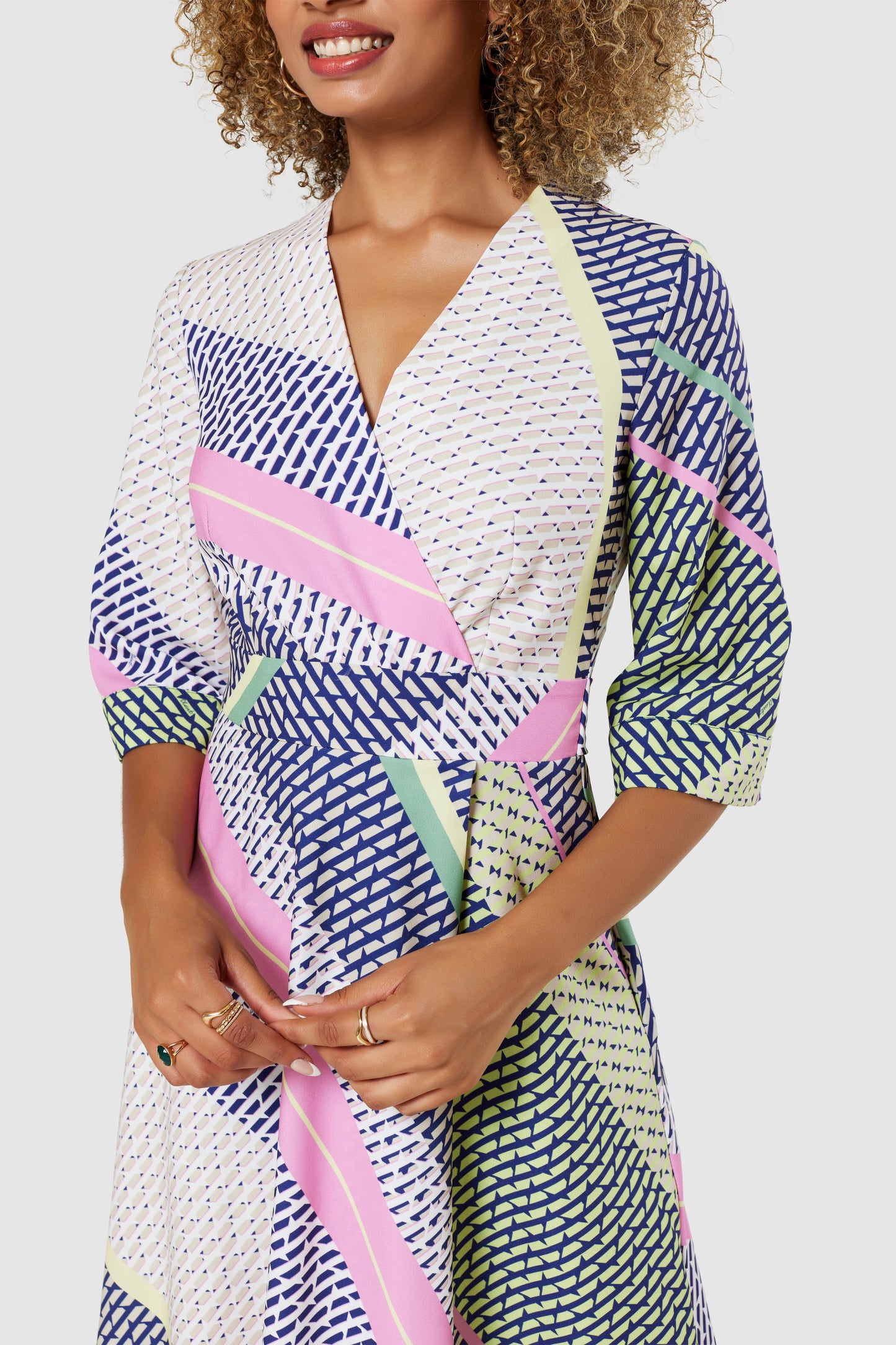 CLOSET LONDON LIME GREEN HIGH-LOW WRAP MIDI DRESS